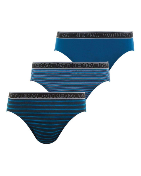 Lot de 3 slips bleus en...