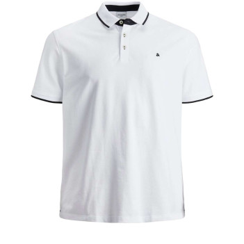 Polo blanc pour homme avec logo en coton coupe droite PAULOS