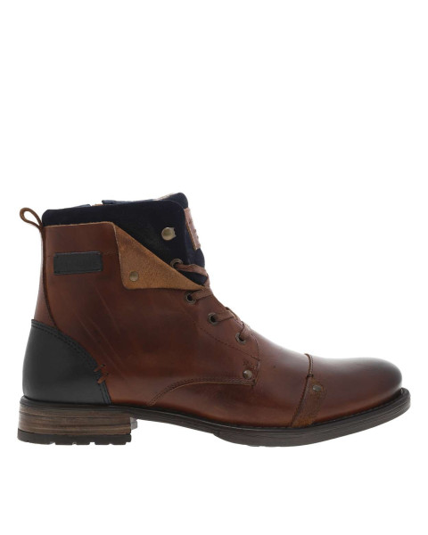 Bottines en cuir marron...