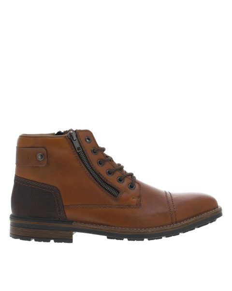 Bottines en cuir marron...
