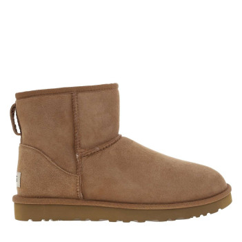 Bottines en cuir suède beige, fourrées en laine, à semelle plate Treadlite et slip-on