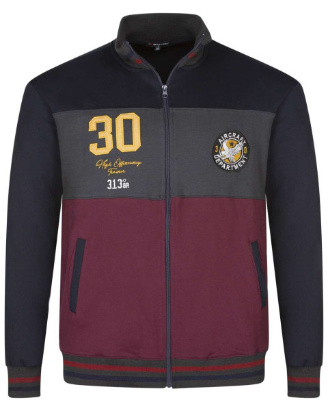 Sweat zippé homme bleu