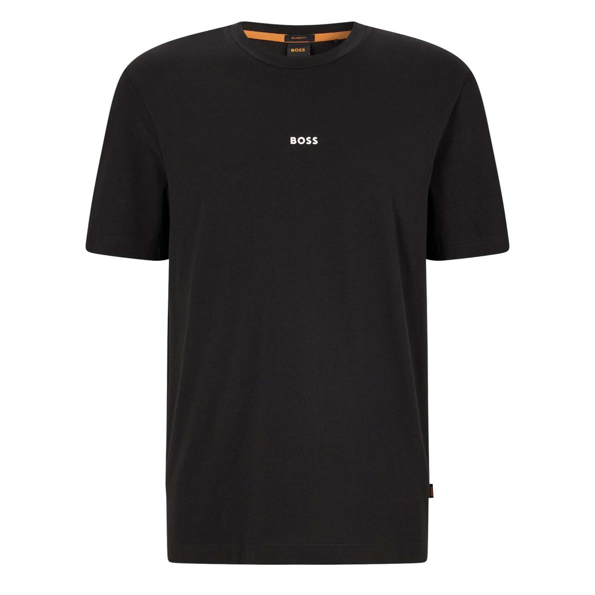 T-shirt Noir Coton Logo Black Scale - Taille XL, Manches Courtes, Col Rond, Neuf Sans étiquettes