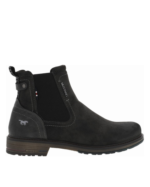 Boots en simili cuir noir...