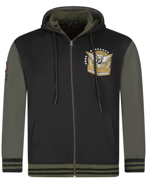 Sweat zippé homme noir