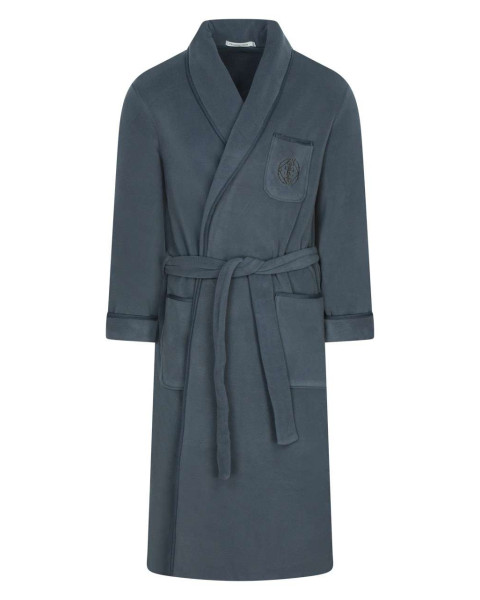 Robe de chambre grise à col...