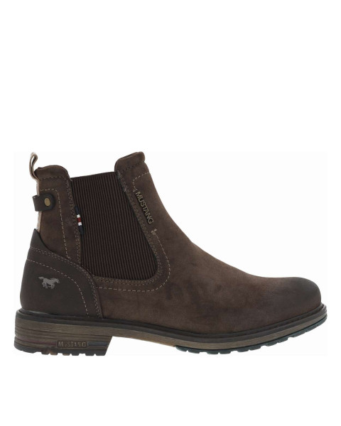 Boots en simili cuir marron...