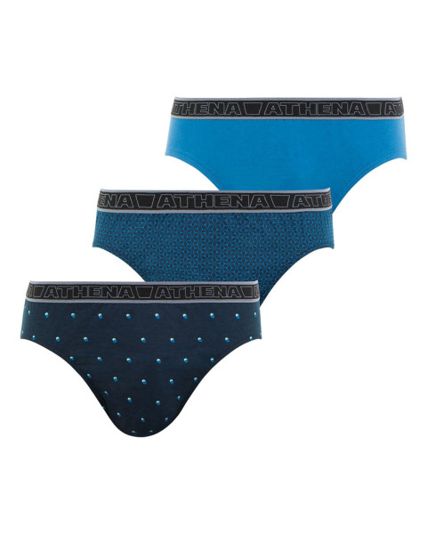 Lot de 3 slips bleus en...