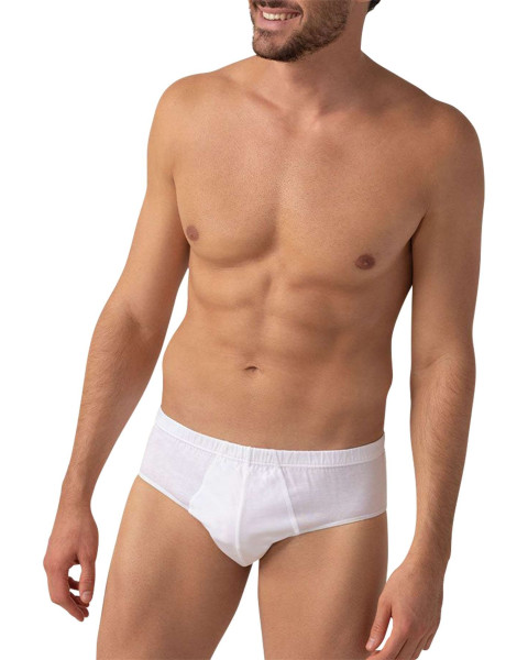 Slip blanc uni en coton...