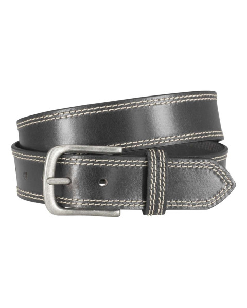 Ceinture noire unie en cuir...