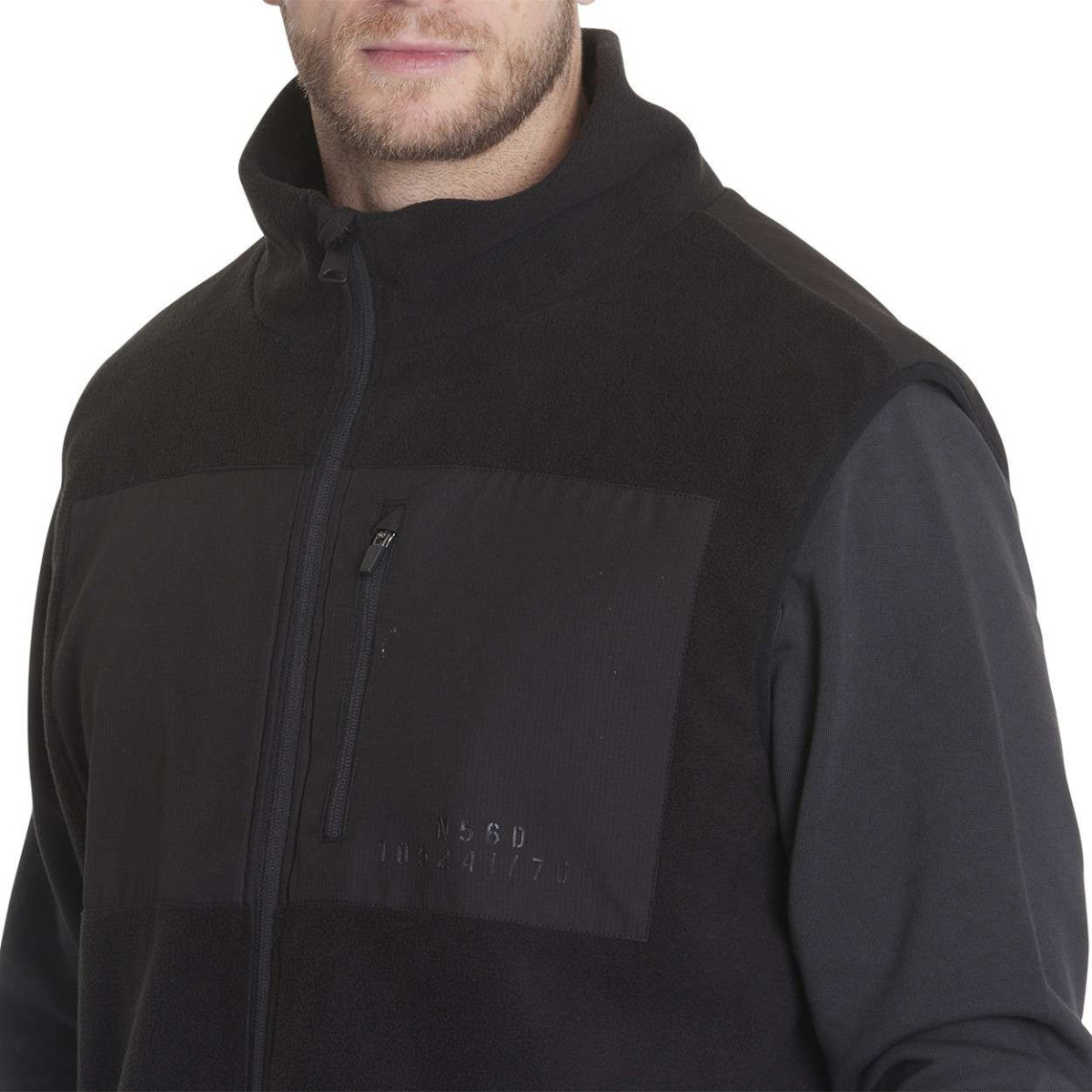 Gilet Polaire Softshell Homme Zumhigh - Coupe-vent Chauffant, 2 Poches, Lavable Machine, Taille L Inclus Sac Lavage