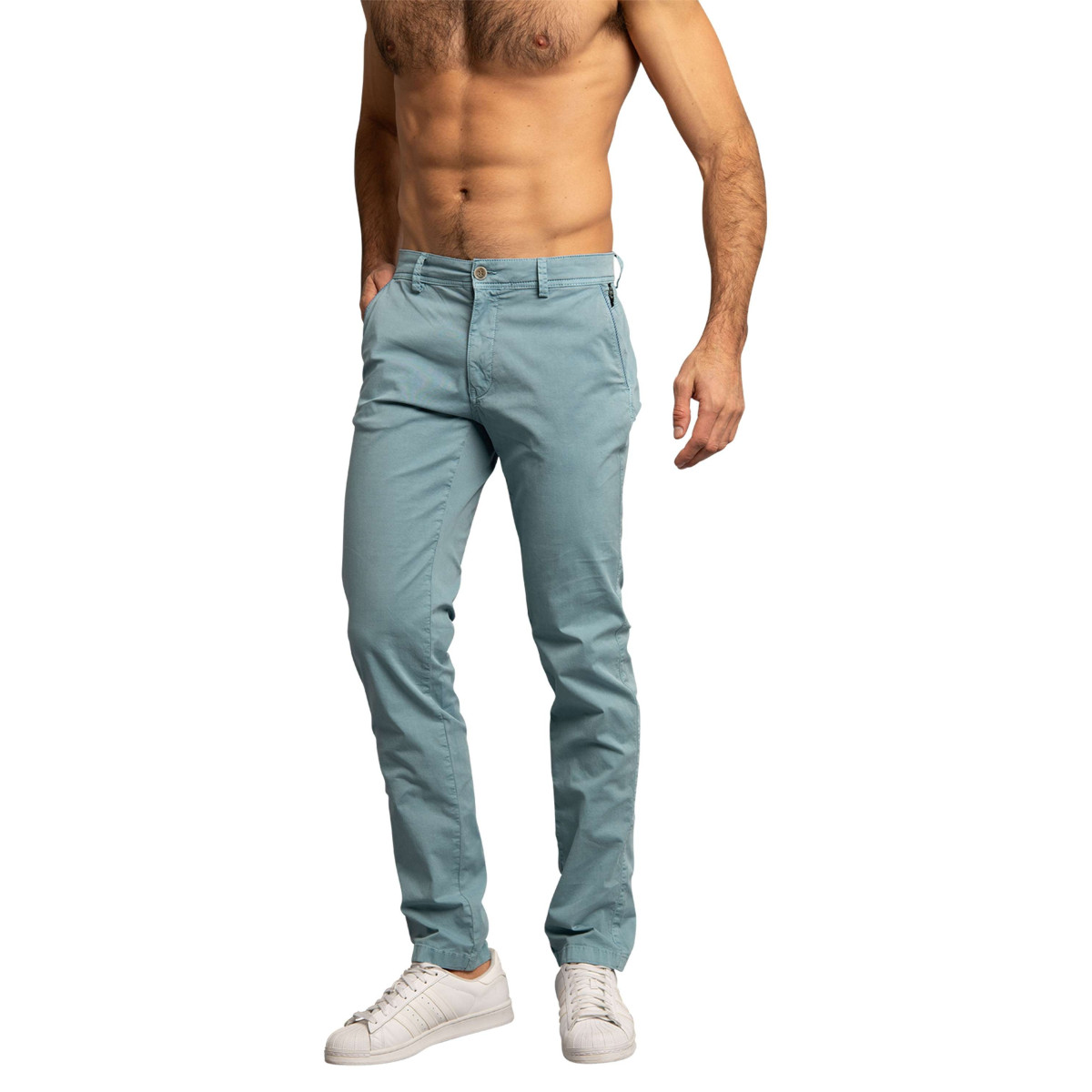 Pantalon Cargo Homme 6 Poches - Coton Respirant, Coupe Droite, Bas Ajustables, Idéal Randonnée Et Quotidien - 6