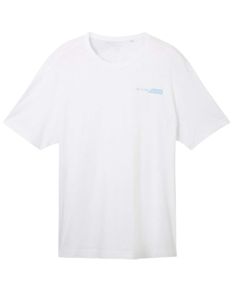 T-shirt en coton blanc uni...