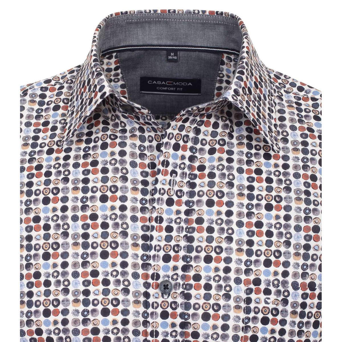 Thumbnail Chemise grande taille en coton multicolore imprimée avec une petite poche - Image 3