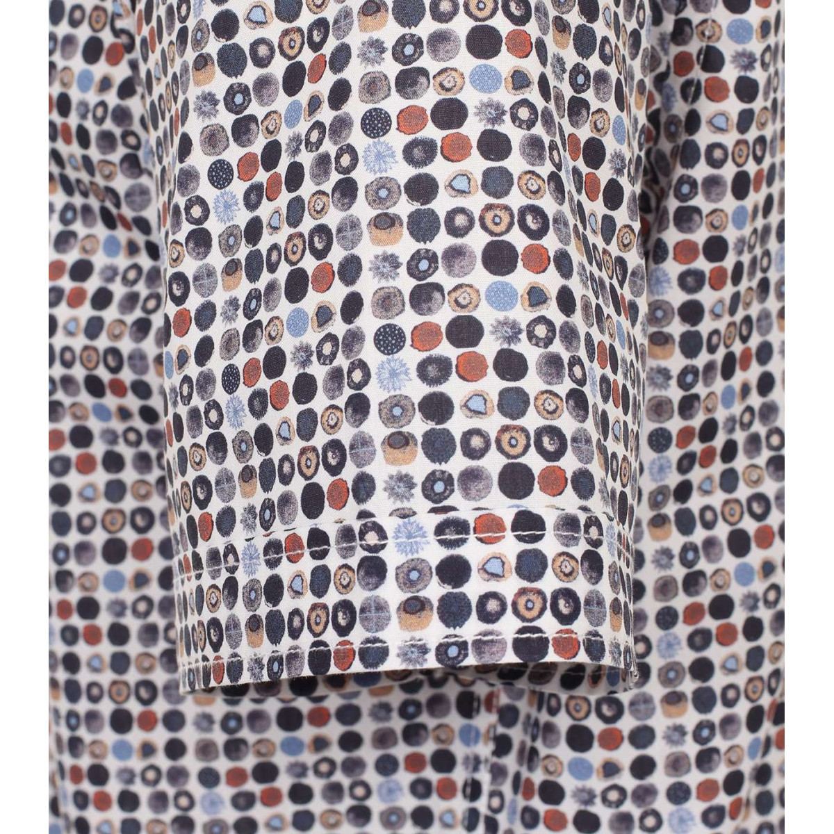 Thumbnail Chemise grande taille en coton multicolore imprimée avec une petite poche - Image 4