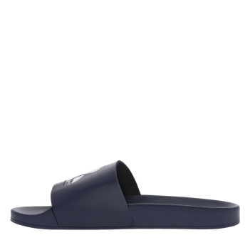 Claquettes Slides Mif bleu marine Made in France avec logo blanc