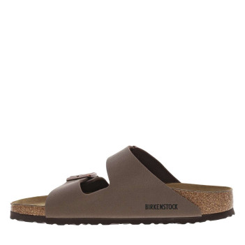 Mules Arizona marron avec logo sur le côté et 2 boucles à ardillon
