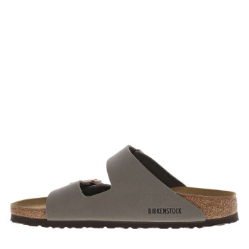Mules Arizona kaki avec 2 boucles à ardillon bronze et logo sur le côté