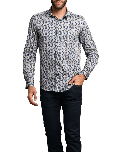 Chemise blanche fleurie...