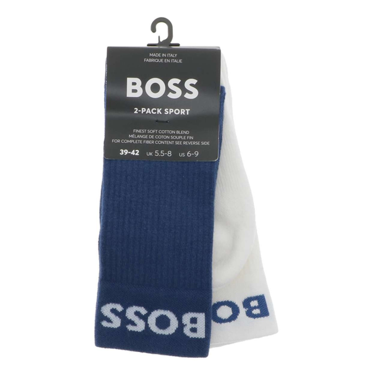 Lot de 2 paires de chaussettes hautes multicolores unies avec marque sur le haut