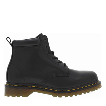 Bottines noires à talon décroché bas avec des lacets ronds à 6 oeillets
