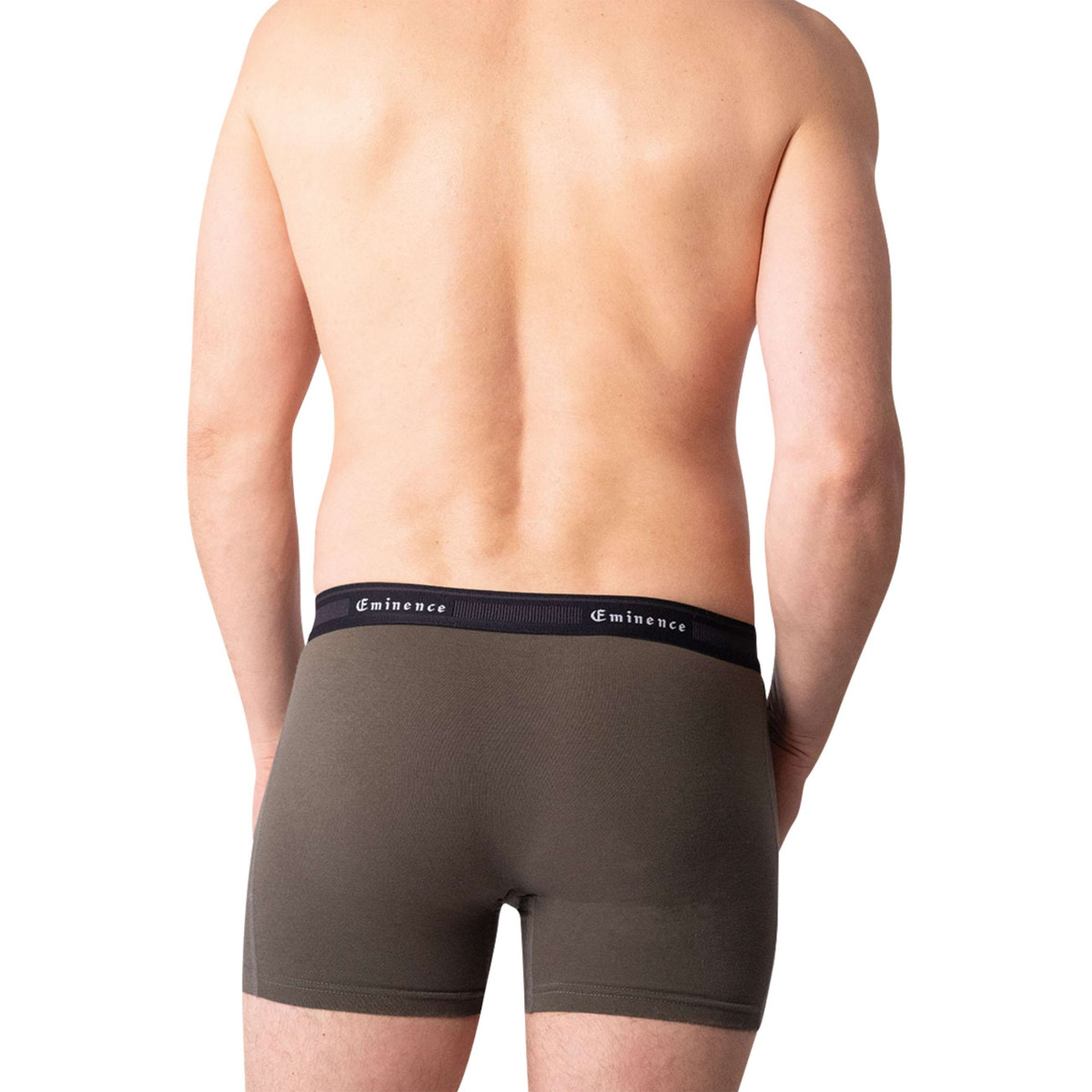 Thumbnail Lot de 2 boxers classiques en coton bicolores unis avec le nom de la marque - Image 4