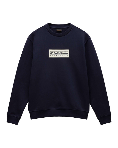 Sweat en coton marine uni...