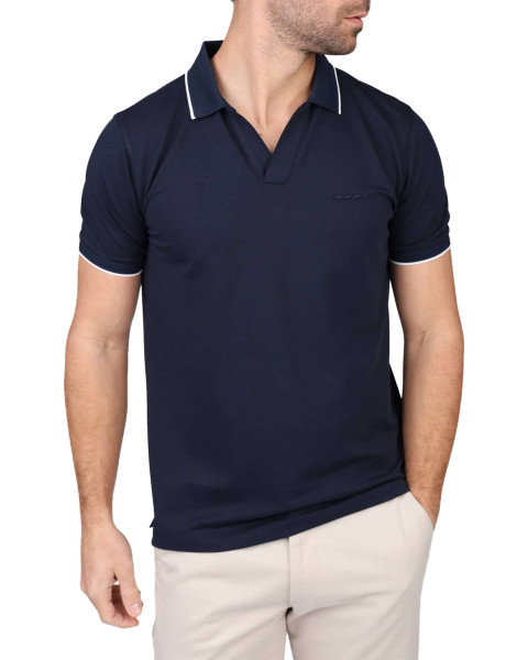 Polo manches courtes marine...