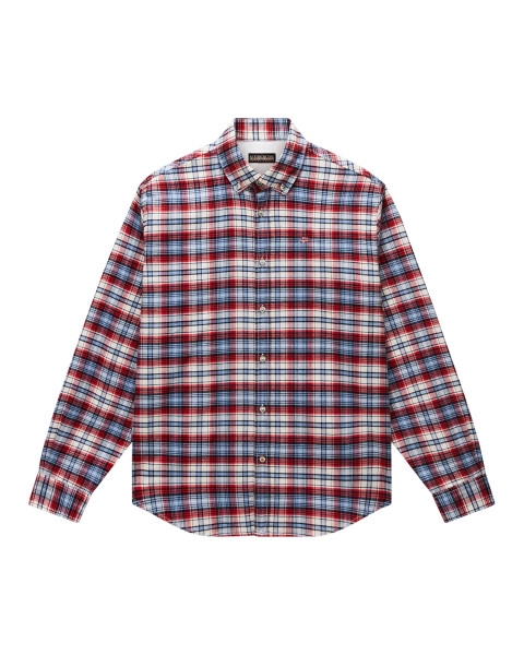 Chemise en flanelle rouge à...