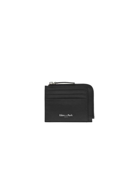 Porte-cartes en cuir noir...