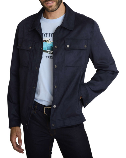 Blouson marine uni avec une...