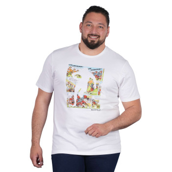 T-shirt en coton biologique blanc uni pourvu d'une coupe droite