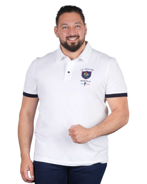 Polo en coton blanc uni...