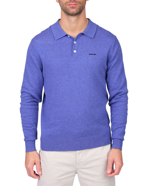 Pull en coton indigo uni...