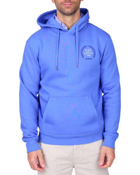 Sweat bleu uni avec une...