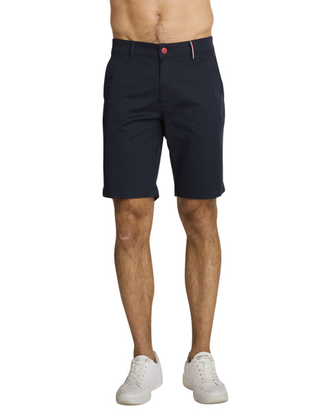 Short chino en coton marine...