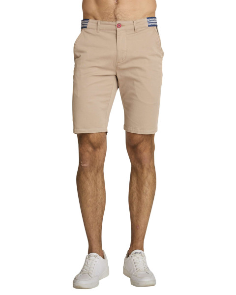 Short chino en coton beige...