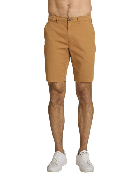Short chino en coton camel...