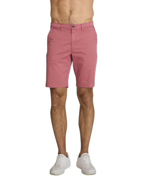 Short chino en coton rose à...