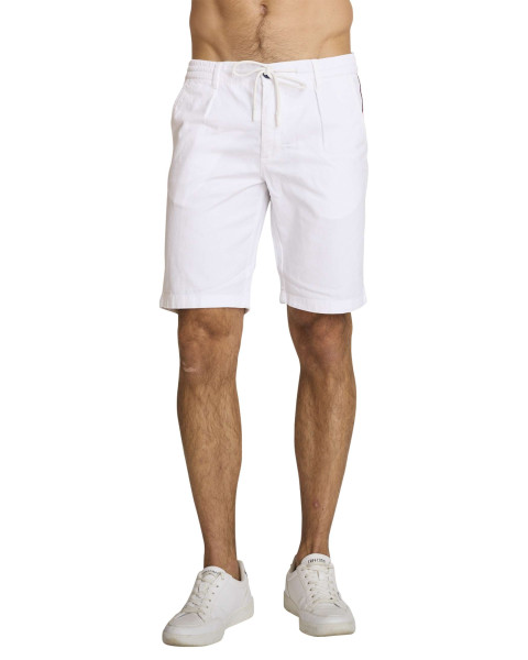 Short chino en coton et lin...