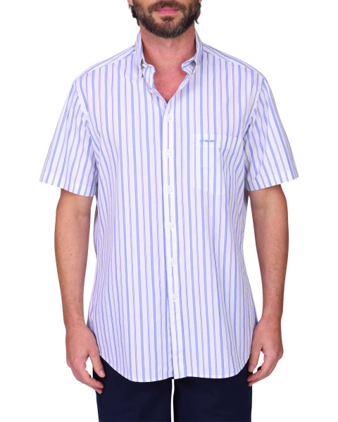 Chemise en coton blanche à...