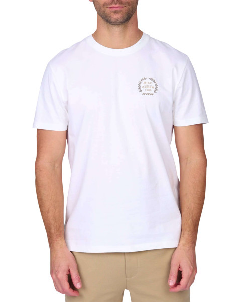 T-shirt en coton blanc uni...