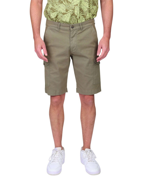 Short chino en coton kaki...