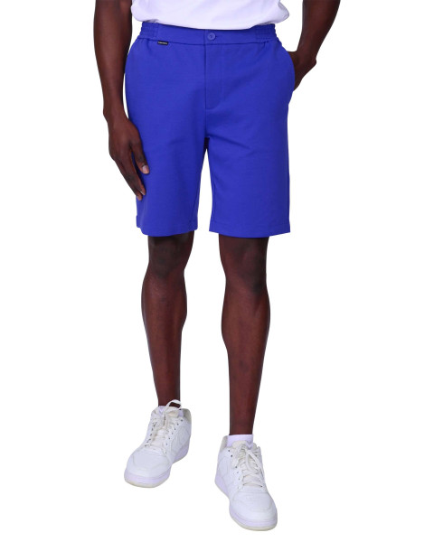 Short jogging bleu uni avec...