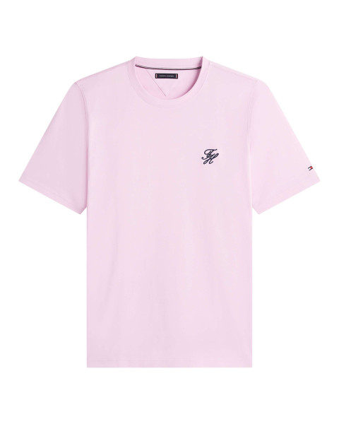 T-shirt en coton rose uni...