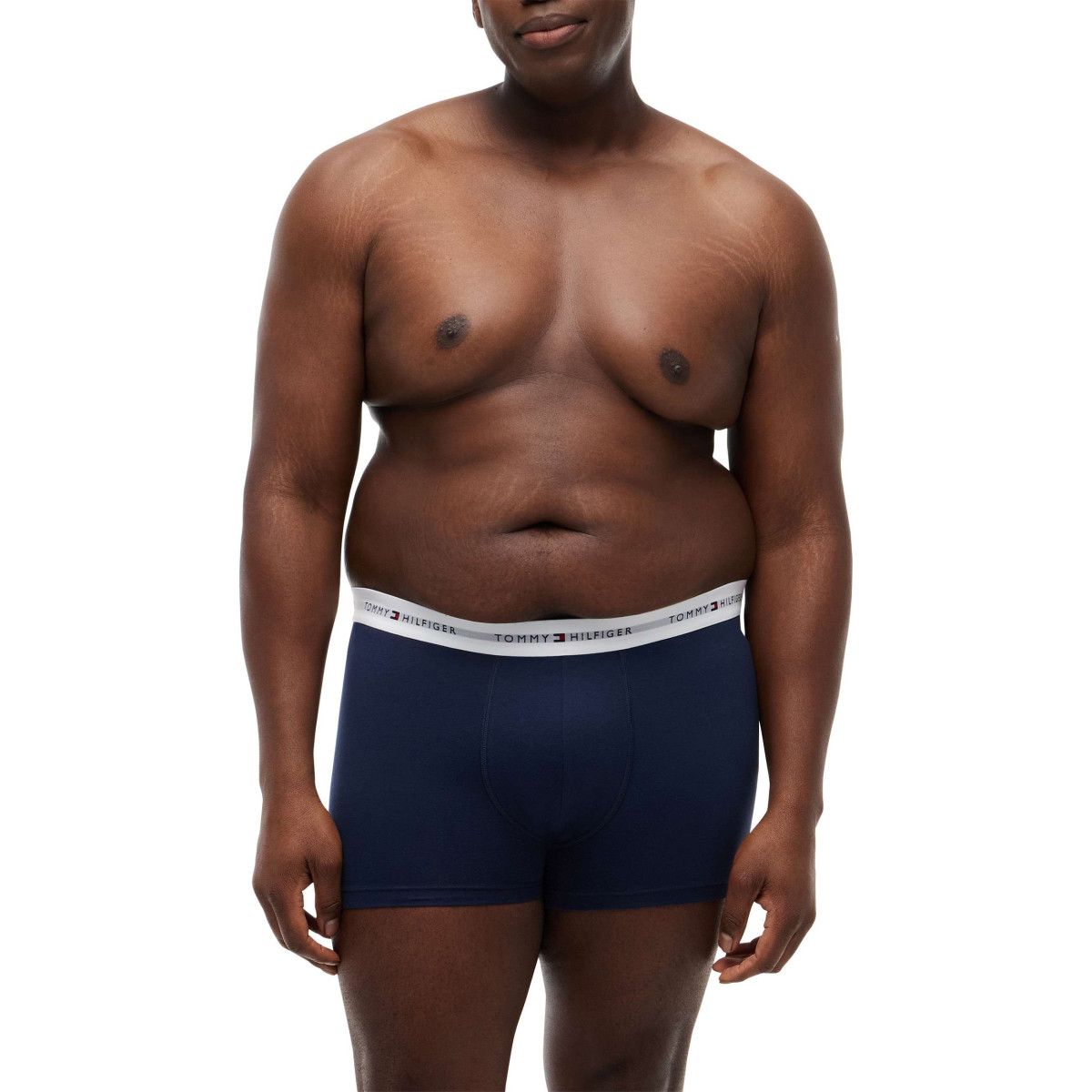 Thumbnail Lot de 3 boxers classiques en coton multicolores unis avec une taille élastiquée - Image 2