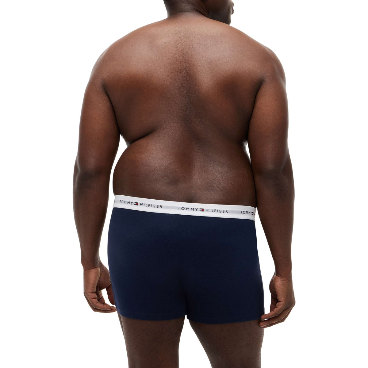 Thumbnail Lot de 3 boxers classiques en coton multicolores unis avec une taille élastiquée - Image 3