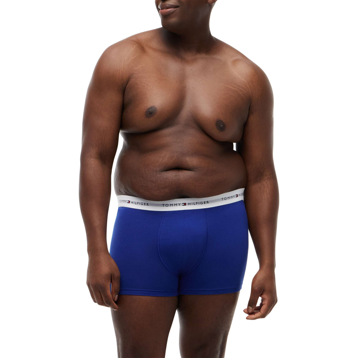 Thumbnail Lot de 3 boxers classiques en coton multicolores unis avec une taille élastiquée - Image 5