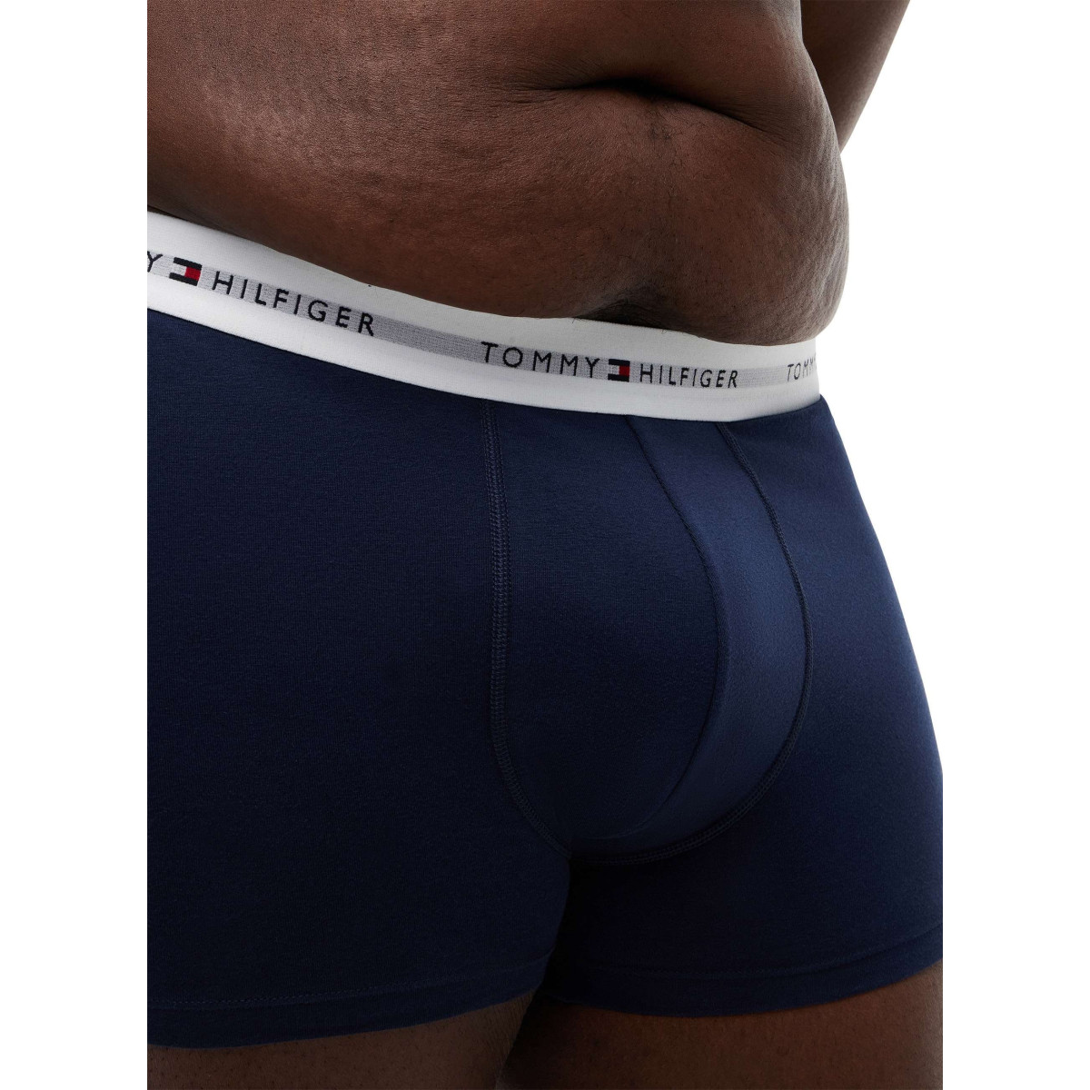Thumbnail Lot de 3 boxers classiques en coton multicolores unis avec une taille élastiquée - Image 6
