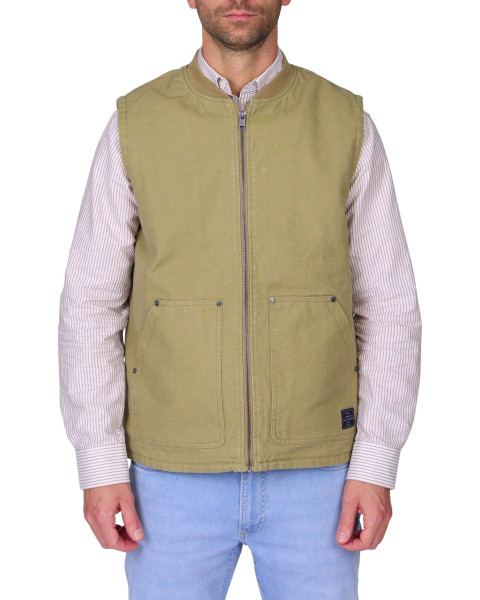 Blouson en coton kaki sans...